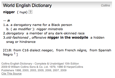 nigger definition nig word dictionary say slur